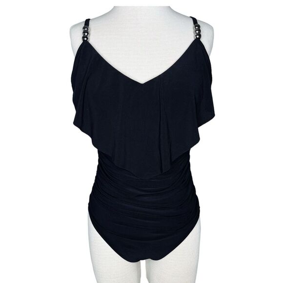 Magicsuit Isabel One Piece Swimsuit sz 10 * Black Slimming Tummy Control Beach - Picture 1 of 7